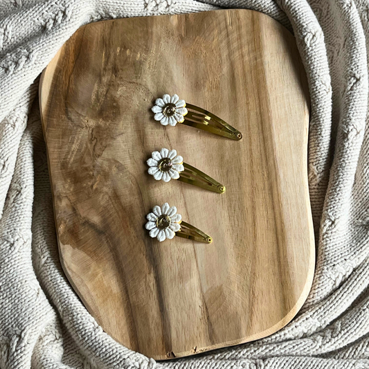 Haarclipje Bloem – Gouden Clip met Gouden Kern