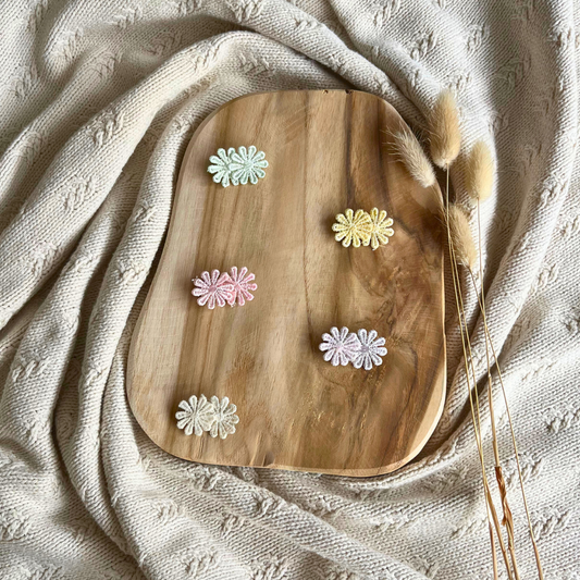 🌼 Bloemige Antislip Haarclipjes – Wolkjes & C