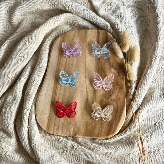 🦋 Vlinderdroom – Antislip Haarclipjes
