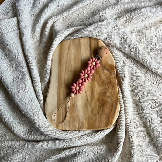 Bloemen Speenclip – Stijlvol & Handgemaakt