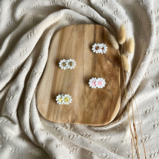 🌼 Mini Madelief – Antislip Haarclipjes